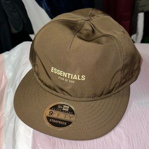 Brown Fear of God Essentials Strapback Hat - NWT New With Tags